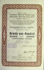 Twentsch Centraal Station voor Elektrische Stroomlevering, Ophalen of Verzenden, 1920 tot 1950, Aandeel