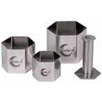 Plate-it Garneerringen Hexagon met Pusher Set/4, Hobby en Vrije tijd, Verzenden, Nieuw