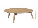 4 Seasons Outdoor Zucca salontafel 90xH30 cm teak, Ophalen of Verzenden, Nieuw, Teakhout