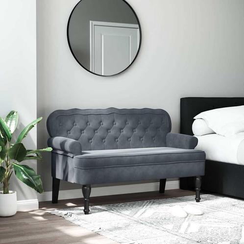 vidaXL Bankje met rugleuning 119,5x64,5x75 cm fluweel, Huis en Inrichting, Banken | Bankstellen, Nieuw, Stof, Verzenden