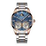 Vintage Horloge voor Heren - Roestvrij Staal Bandje Kwarts, Verzenden, Nieuw, AILANG