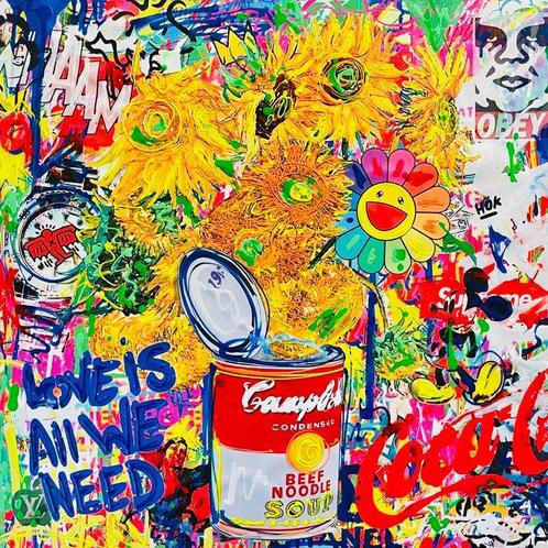 HÖK (1984) - Van Gogh Campbells Soup (XL) NO RESERVE PRICE, Antiek en Kunst, Kunst | Schilderijen | Modern