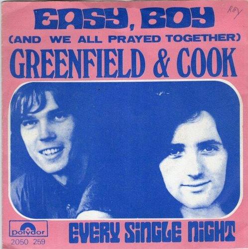 Greenfield & Cook - Easy boy + Every single night (Vinyls..., Cd's en Dvd's, Vinyl Singles, Verzenden
