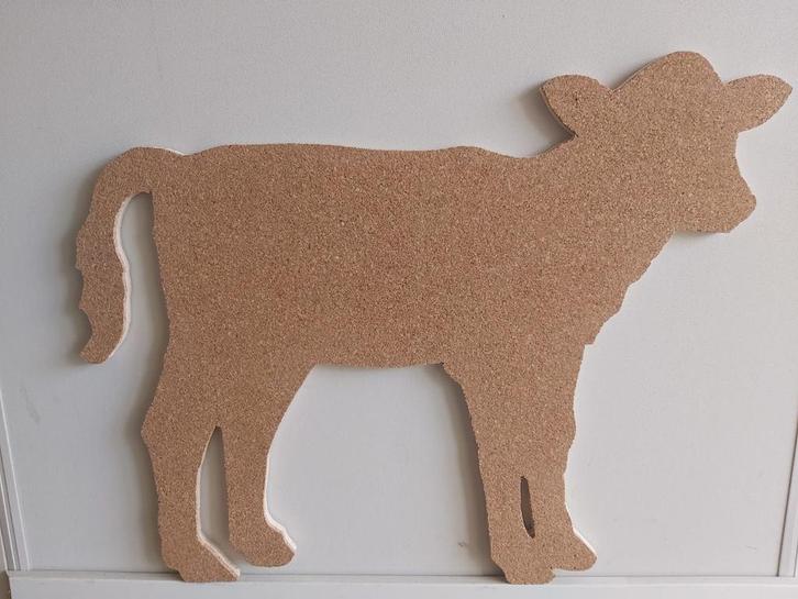Kurk Prikbord - Kalf / Koe - 60x90cm, Huis en Inrichting, Woonaccessoires | Memoborden, Ophalen of Verzenden
