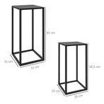 TRUUSK Set Van 2 Plantenstandaarden, Plantenkrukken Met Stal, Verzenden, Nieuw