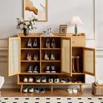 Schoenenkast Rotan met Massief Houten Poten – 3 Deuren, 1 La, Huis en Inrichting, Verzenden, Nieuw