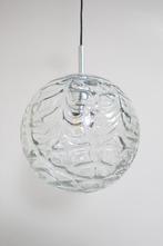 Vintage bollamp, globe - Doria, transparant, Huis en Inrichting, Lampen | Hanglampen, Zo goed als nieuw, Glas, Mid century 