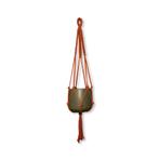 Plantenhanger Jazzy Rood/Roestbruin - Katoen - Macramé -, Huis en Inrichting, Woonaccessoires | Overige, Ophalen of Verzenden