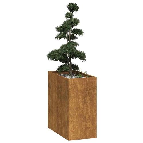 vidaXL Plantenbak roestig 40x80x80 cm weervast staal, Tuin en Terras, Bloembakken en Plantenbakken, Nieuw, Metaal, Verzenden
