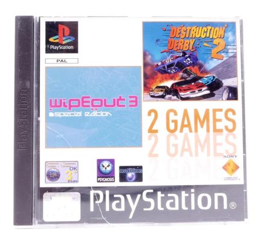 Wipeout 3 Special Edition + Destruction Derby 2 (PS1 Games), Spelcomputers en Games, Games | Sony PlayStation 1, Zo goed als nieuw