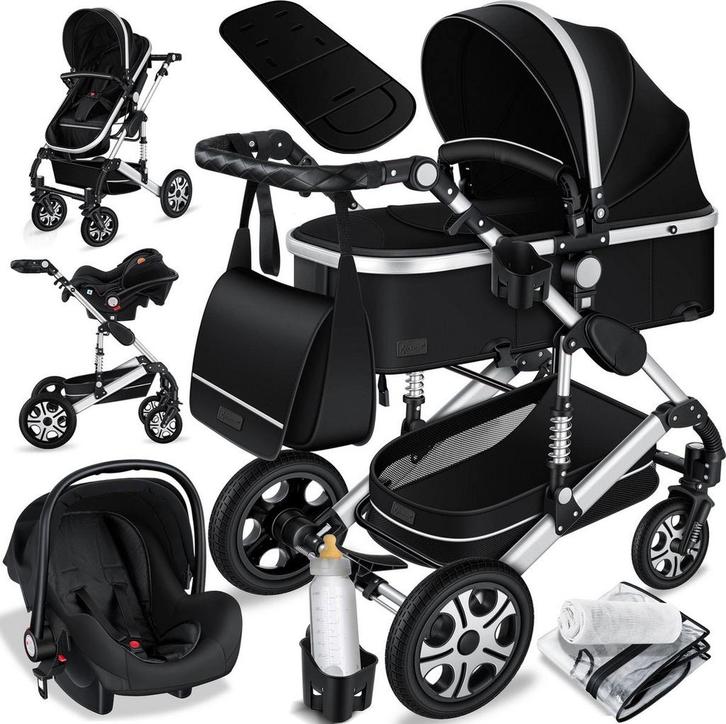 Kinderwagen 3 in 1 - Buggy - Wandelwagen - Kinderbuggy - Zil, Kinderen en Baby's, Kinderwagens en Combinaties, Zo goed als nieuw