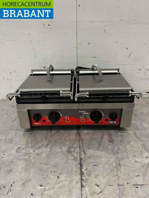 RVS Dubbele Contactgrill Paninigrill Grill 230V Horeca, Zakelijke goederen, Horeca | Keukenapparatuur, Nieuw zonder verpakking