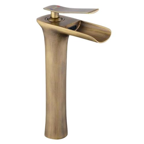 REA Vintage wastafelkraan - Watervaluitloop - Antiek goud..., Doe-het-zelf en Verbouw, Sanitair, Nieuw, Ophalen of Verzenden