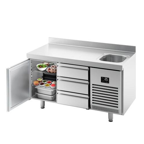 GGM Gastro | Koelwerkbank Premium PLUS - 1468x700mm - met 1, Zakelijke goederen, Horeca | Meubilair en Inrichting, Verzenden