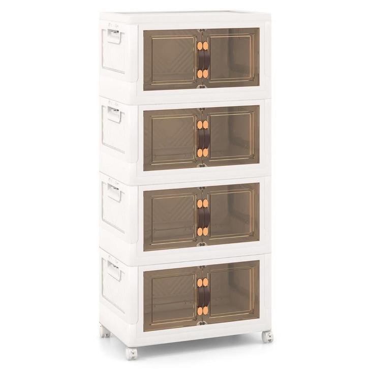 2dekans | Coast Opbergkast - 4 Opvouwbare en Stapelbare, Huis en Inrichting, Woonaccessoires | Kapstokken, Zo goed als nieuw, Ophalen of Verzenden