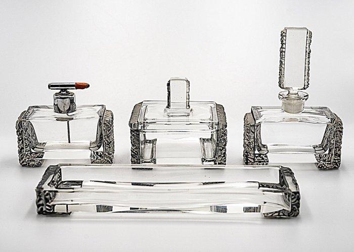 Heinrich Hoffmann Art Deco Crystal Glass Dressing Table, Antiek en Kunst, Kunst | Designobjecten