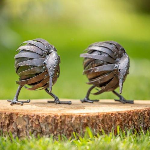 Figuur - Twee kiwi vogels (3) - Metaal, Antiek en Kunst, Curiosa en Brocante