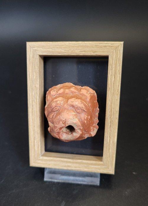 Oud-Romeins Aardewerk Fragment van Sigillée Deversoir Tête, Verzamelen, Mineralen en Fossielen
