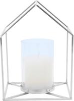 Candle holder House metal white, Verzenden, Nieuw