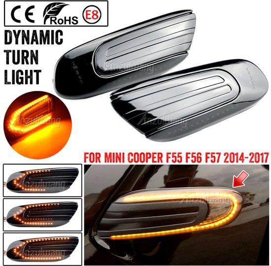 Dynamisch knipperlicht  ZWART Mini Cooper One F55 F56 F57, Auto-onderdelen, Verlichting