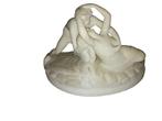 sculptuur, Amore e Psyche after Canova - 30 cm - Albast, Antiek en Kunst