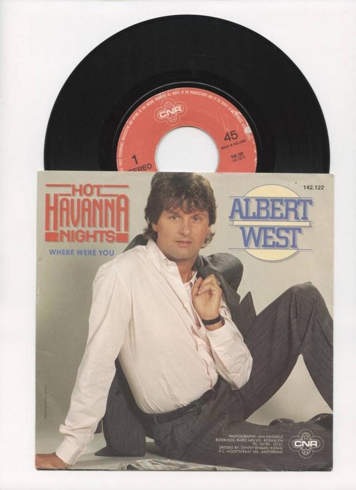 Albert West – Hot Havanna Nights / Where Were You (1-7-Viny, Cd's en Dvd's, Vinyl Singles, Ophalen of Verzenden