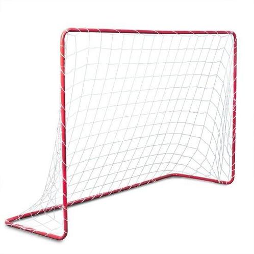 Voetbaldoel 183x122x61 cm - rood en wit - tuin voetbalgoal, Sport en Fitness, Voetbal, Nieuw, Ophalen of Verzenden