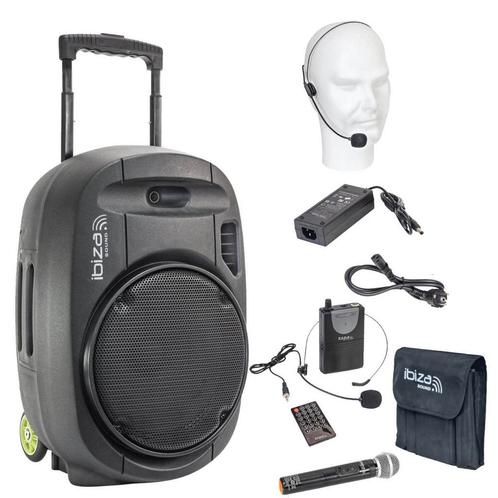 Ibiza Sound PORT15VHF-MKII Bluetooth Luidspreker USB/SD/VHF, Audio, Tv en Foto, Luidsprekers, Overige typen, Nieuw, Overige merken