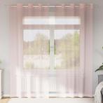 vidaXL Gordijnen voile met doorvoertules 2 st 140x245 cm, Verzenden, Nieuw