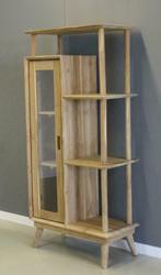 Kleine retro servieskast teakhout voordelig bij Indoteak, Huis en Inrichting, Teakhout, Nieuw, 50 tot 100 cm, Met plank(en)