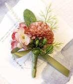 Luxe corsage, corsage roodbruin, groen met besjes no24, Ophalen of Verzenden, Nieuw