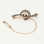 Broche - 14 karaat Geel goud Diamant (Natuurlijk)
