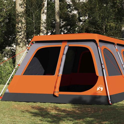 vidaXL Koepeltent 8-persoons snelontgrendeling grijs en, Caravans en Kamperen, Tenten, Nieuw, tot en met 2, Verzenden