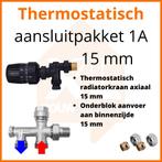 Eco 4 Zwarte thermostatisch M30 aansluitpakket 1A t.b.v. 15, Ophalen of Verzenden, Nieuw, Radiator, Hoog rendement (Hr)