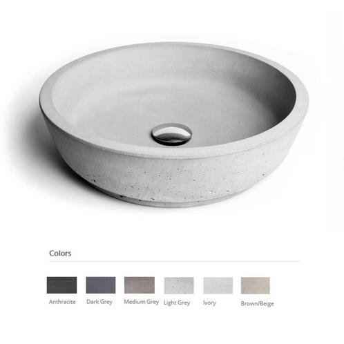 Opzet Wastafel Urbi et Orbi Circum Beton 42x12 cm Bruin, Doe-het-zelf en Verbouw, Sanitair, Overige typen, Nieuw, Ophalen of Verzenden