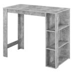 Bartafel Danderyd met 3 planken 120x60x105,5 cm betonkleurig, Huis en Inrichting, Tafels | Eettafels, Verzenden, Nieuw