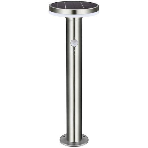 Solar led buitenlamp in RVS - solarlamp met 3 lichtstanden, Tuin en Terras, Buitenverlichting, Led, Minder dan 50 watt, Nieuw