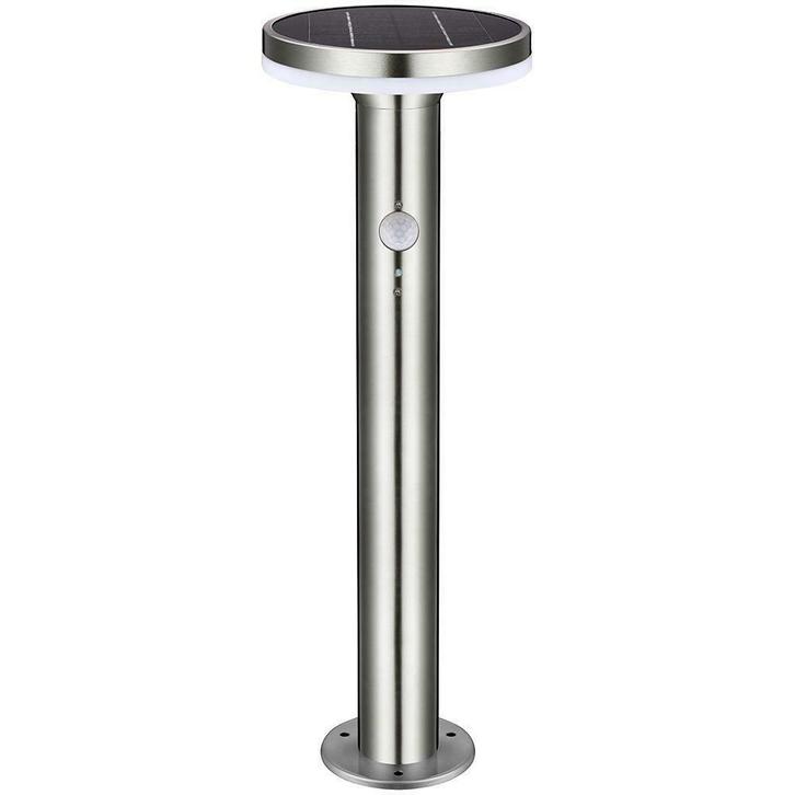 Solar led buitenlamp in RVS - solarlamp met 3 lichtstanden, Tuin en Terras, Buitenverlichting, Led, Minder dan 50 watt, Nieuw