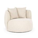 Fauteuil Louis met kussen - Zand Spark - 95801 - fauteuils, Nieuw, Stof