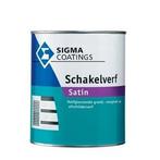 Sigma Schakelverf Satin - donkerbruin zwartbruin - 1 liter, Bruin, Nieuw, Ophalen of Verzenden, Verf