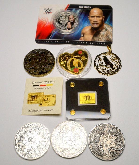 Wereld. Selection of coins and medals incl. .999 gold small, Postzegels en Munten, Munten | Europa | Niet-Euromunten