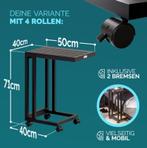 Bijzettafel zwart WPC 65.5x50x40cm (Tafels, Interieur), Huis en Inrichting, Tafels | Bijzettafels, Verzenden, Nieuw