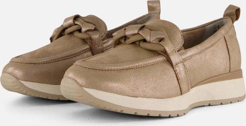 Tamaris Instappers taupe Textiel - Dames - Maat 38 (Mode), Kleding | Dames, Schoenen, Nieuw, Verzenden