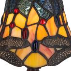 Tiffany tafellamp – Libelle-accenten – Ø 16,5 × H 36 cm, Verzenden, Nieuw