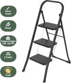 2dekans | BRASQ Huishoudtrap 3-treden Zwart - keukentrap, Ophalen of Verzenden, Zo goed als nieuw