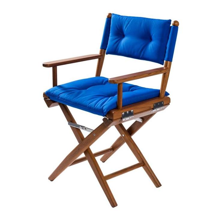 ARC Regisseursstoel Teak Geolied Kobalt Deluxe, Watersport en Boten, Accessoires en Onderhoud, Nieuw, Ophalen of Verzenden