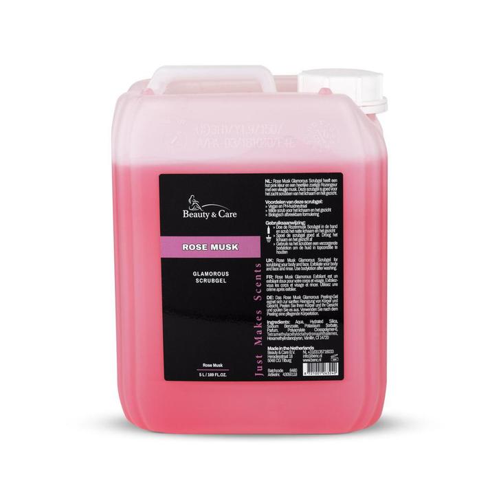 Beauty & Care Rose Musk Scrubgel 5 liter 5 L.  new, Sport en Fitness, Gezondheidsproducten en Wellness, Nieuw, Ophalen of Verzenden