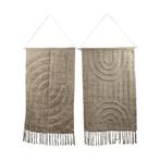 Wandkleed Boog relif bruin groot set van 2, Huis en Inrichting, Woonaccessoires | Wanddecoraties, Verzenden, Nieuw