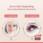 2dekans | Fraay® Make Up Spiegel met LED Verlichting - 10x, Huis en Inrichting, Woonaccessoires | Spiegels, Ophalen of Verzenden