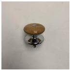 Bieden: Teak Wood Marine Knob with Polished Chrome - Durabl, Watersport en Boten, Bootonderdelen, Ophalen of Verzenden, Nieuw